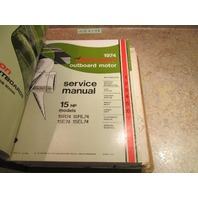 1974 Johnson Evinrude Outboard Service Manual Year Set 2-135 HP