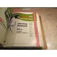 1974 Johnson Evinrude Outboard Service Manual Year Set 2-135 HP