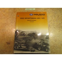 2003 Polaris Sportsman 400 500 Service Manual with CD PN 9918065