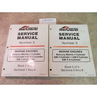 1986 Mercruiser Number 3 Marine Engines Service Manuals Book 1 & 2