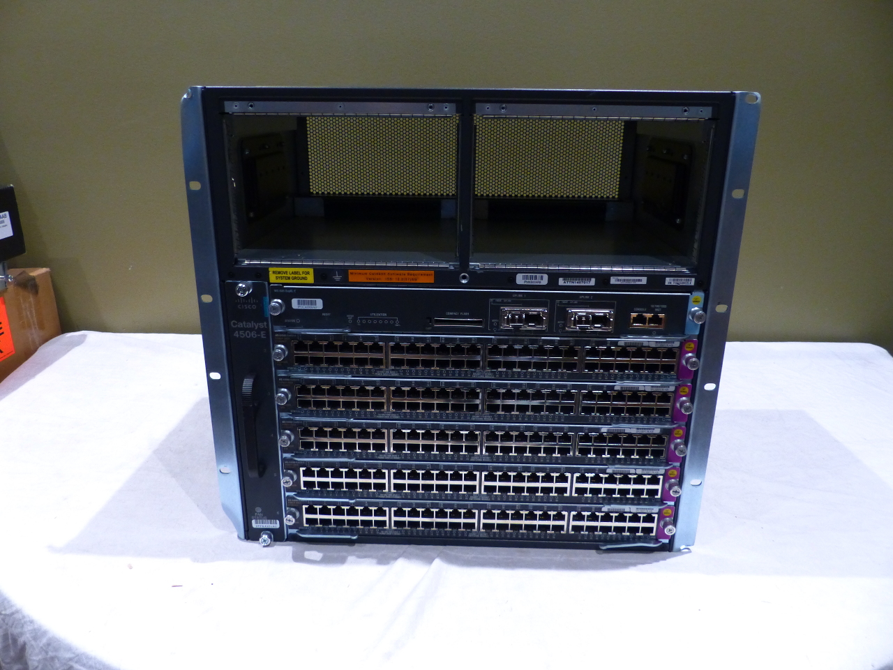 CISCO CATALYST 4506E W/5* WSX4648RJ45VE & 1* WSX45SUP6LE MDG