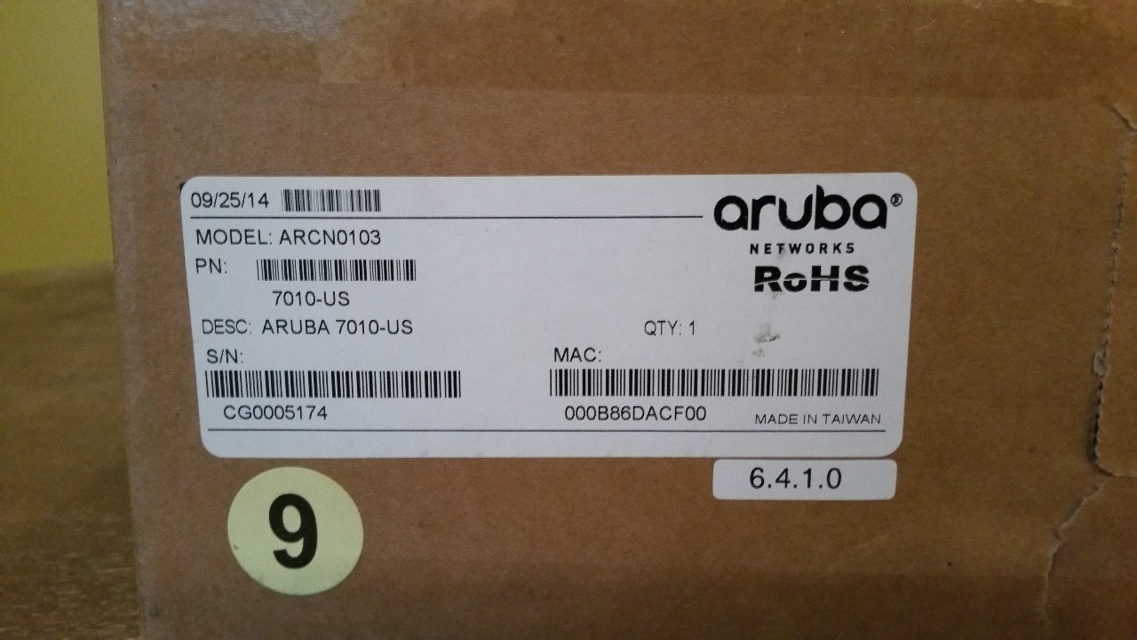 ARUBA NETWORKS 7010 - NETWORK MANAGEMENT DEVICE ARCN0103