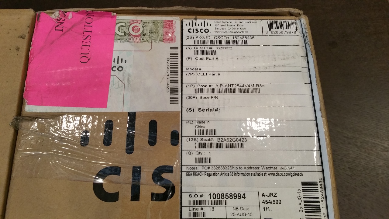 Cisco AIR-ANT2544V4M-R= Antenna Di Rete Antenna Omnidirezionale 4 Dbi 2 4ghz 4dbi 5ghz 4dbi Multi Mount Omni Ant 4 Port Rp Tnc Ciscoair Ant2544v4m R
