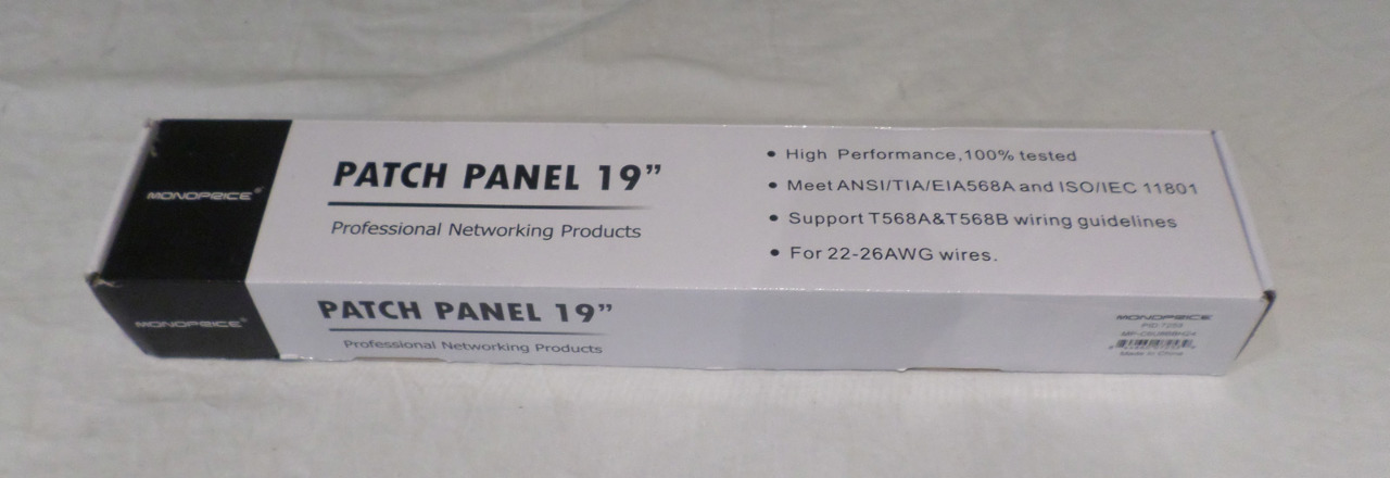 MONOPRICE 19"PATCH PANEL MP-C6U8BBH24
