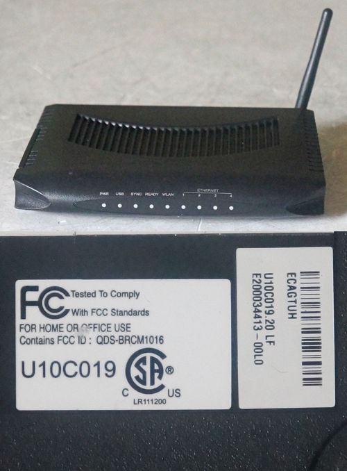 AMBIT / UBEE U10C019 WIRELESS CABLEMODEM / 4PORT WIRED ROUTER MDG Sales, LLC
