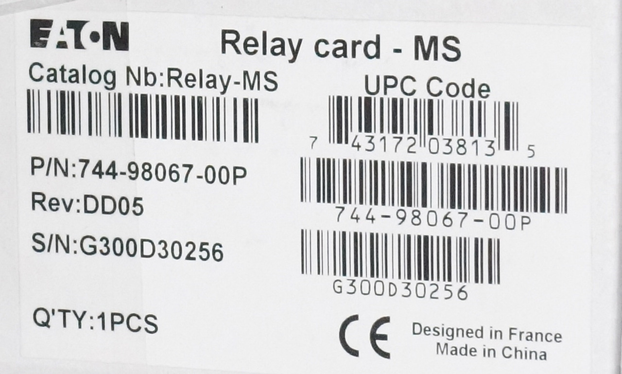 EATON RELAY CARD 7449806700P NEW MDG Sales, LLC