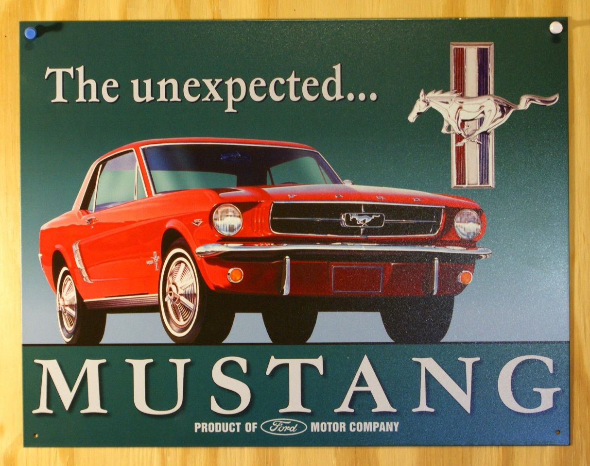 Ford Mustang Classic American Muscle Car Metal Tin Sign Vintage Garage Mechanic