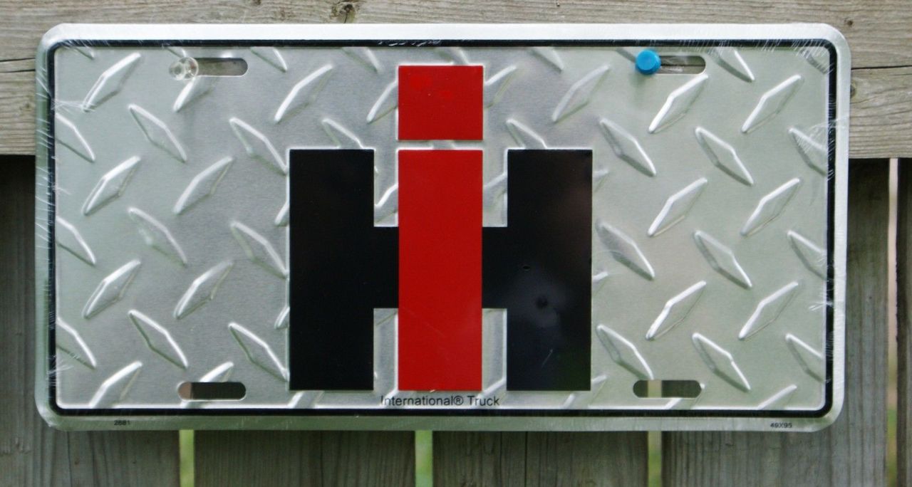 International Harvester IH License Plate Tractor Farm Country Truck