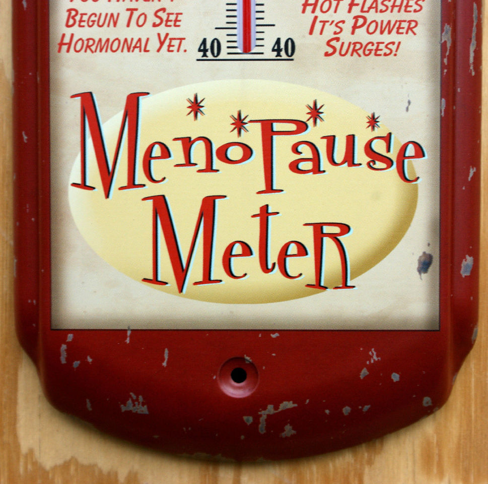 Menopause Meter Large Metal Thermometer Over the Hill Humor Birthday