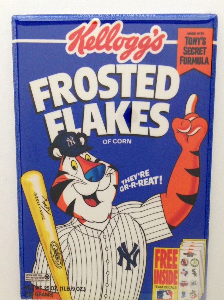 Kelloggs Frosted Flakes New York Yankees refrigerator FRIDGE