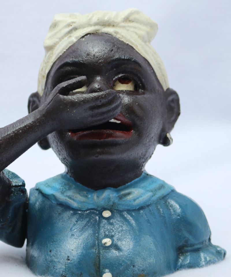 Cast Iron Black Americana Maid Vintage Style Reproduction Mechanical