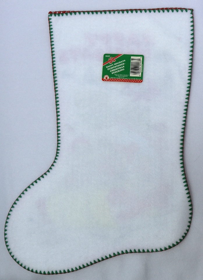 Vintage Flintstones Happy Holidays Christmas Stocking Hanna Barbera