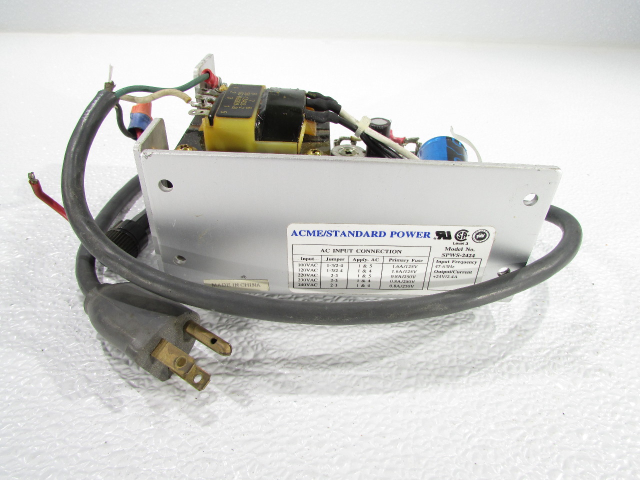 ACME/STANDARD SPWS2424 POWER SUPPLY Premier Equipment Solutions, Inc.