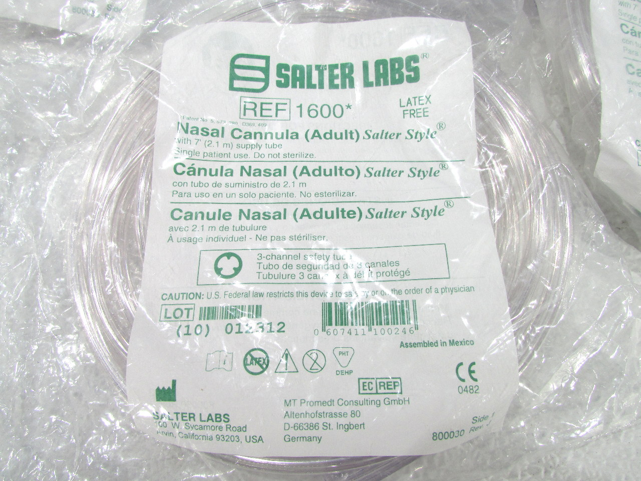 * LOT OF (4) SALTER LABS 1600 OXYGEN TUBING | Premier Equipment ...
