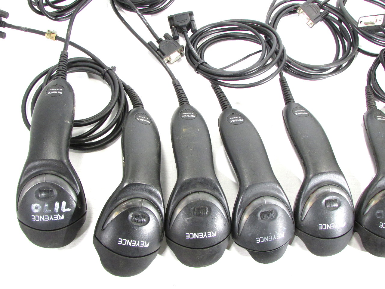 LOT OF (7) KEYENCE BLN70RKE BARCODE SCANNERS LASER READER HANDHELD W