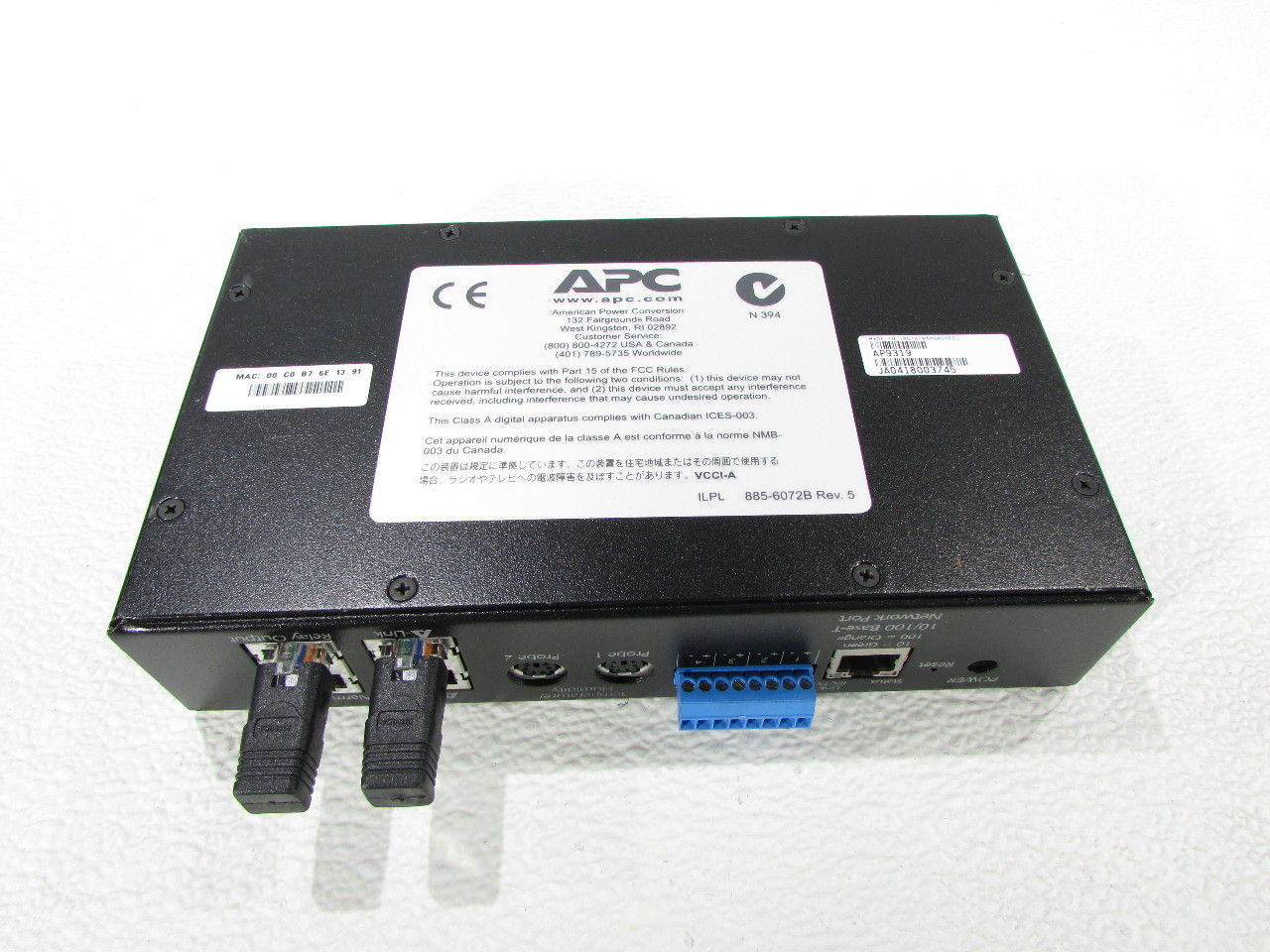 APC AP9319 ENVIRONMENTAL MONITORING UNIT Premier Equipment Solutions