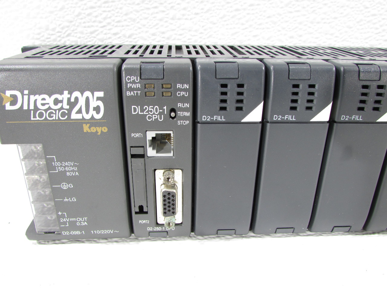  automation direct plc direct logic 205 d2 09b 1 slot rack dl 250 1 f2
