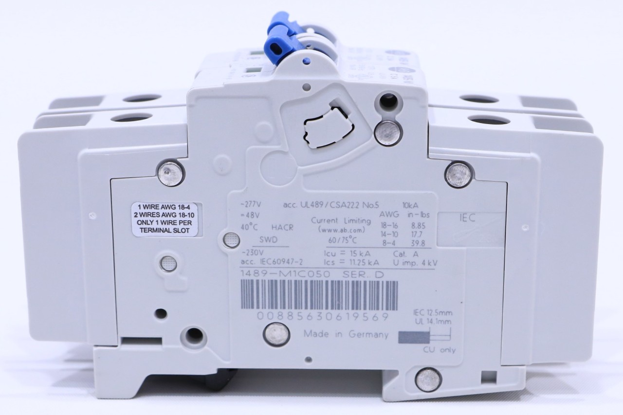 * NEW LOT OF (2) ALLEN BRADLEY 1489M1C050 D CIRCUIT BREAKER 5A 1 POLE