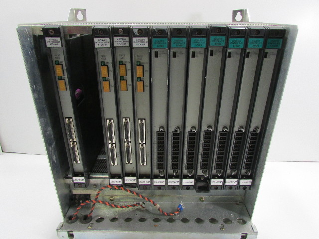 * RELIANCE ELECTRIC 0-57510-1 10- SLOT RACK CHASSIS W/ MODULES *EXLNT*