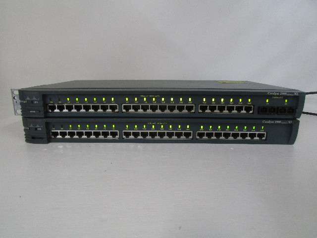 LOT OF (2) CISCO CATALYST 2900 SERIES XL 22/24 PORT NETWORK SWITCH