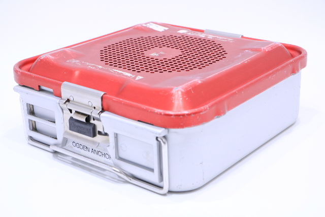 * AESCULAP DBP STERIL STERILIZATION CONTAINER CASE 10-1/4 x 10-1/4 x 3-3/4"