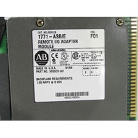 ALLEN BRADLEY 1771-ASB/E I/O ADAPTER MODULE 1 AMP 5 VDC REMOTE