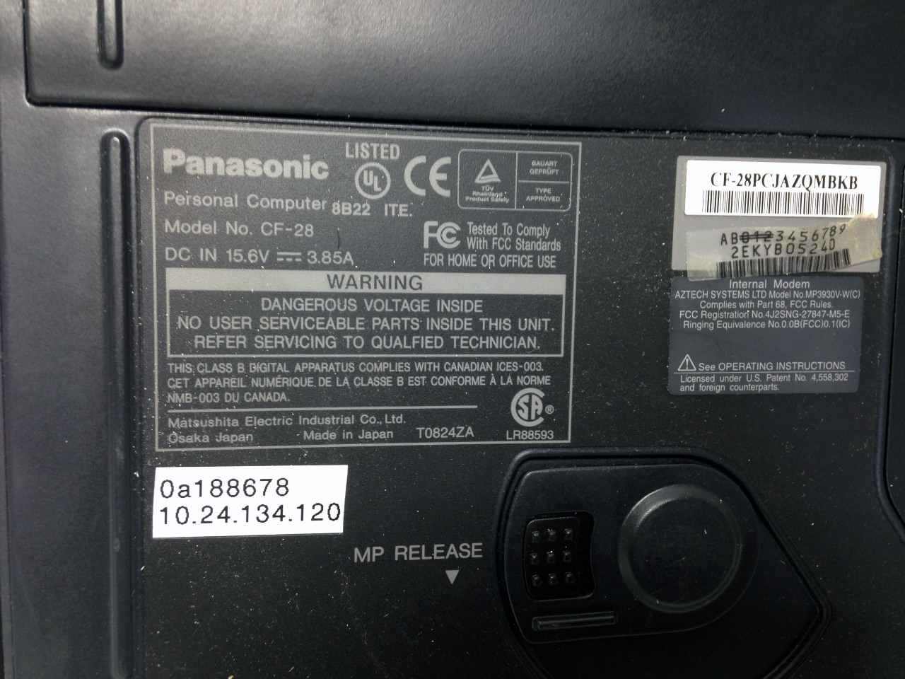 panasonic toughbook serial number breakdown