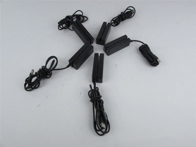 Lot of 5 DEL3331-33UB USB Credit Card Swipe Readers