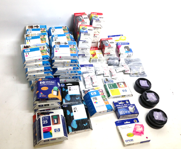 A Lot of Canon, HP, and Epson Ink Cartridges
