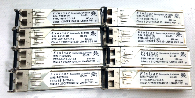 Lot Of Finisar FTRJ-8519-7D-2.5 Short Wave Fiber Channel Transceiver