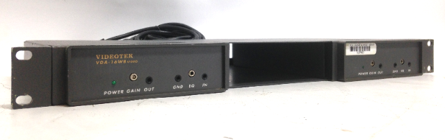 Lot Of 2 Videotek VDA-16WB Video Distribution Amplifier With Rackmount Frame