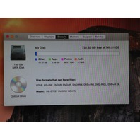 Apple MacBook PRO9,2 A1278 2.5GHz Core i5 750GB 4GB, YOSEMITE + OFFICE + iSight