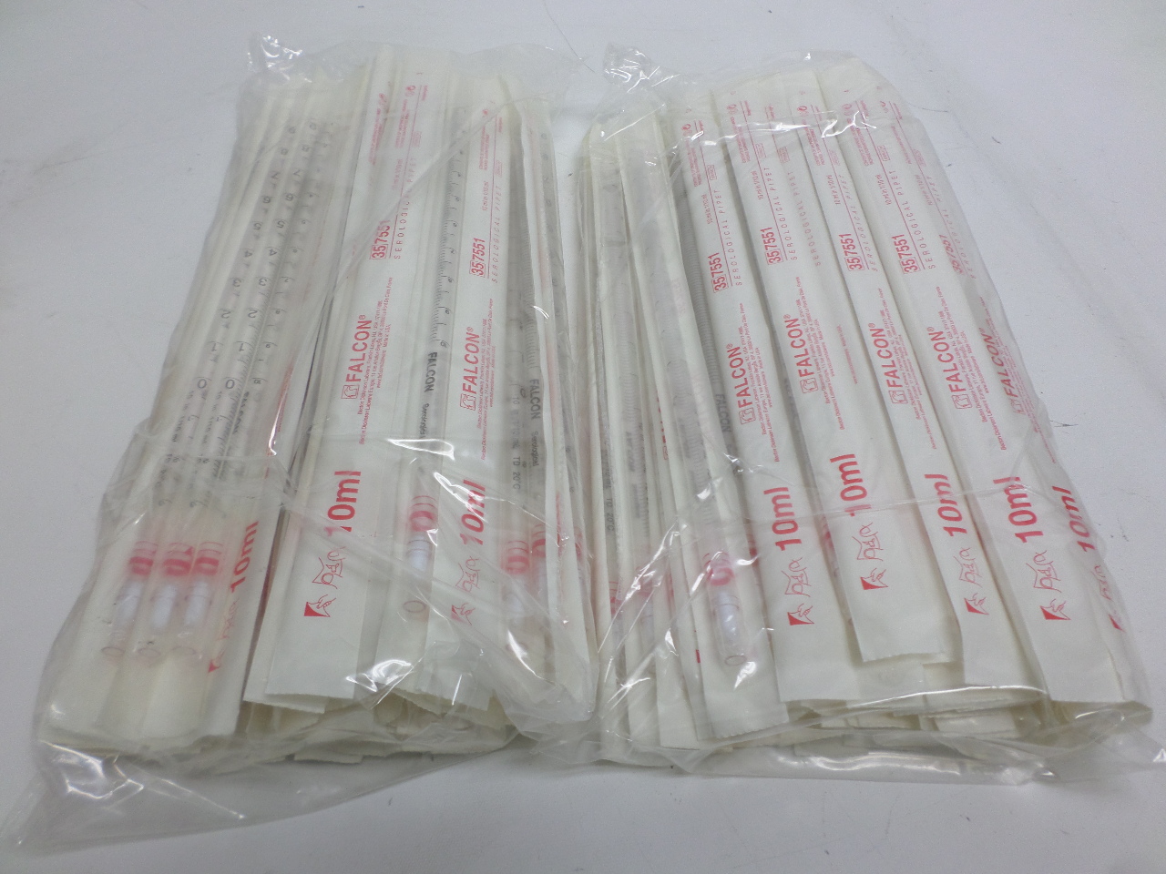 Falcon Bd 10ml Serological Pipets ref357551 quantity of 100