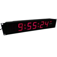 Leitch DTD-5225 RED DIGITAL LARGE LED Time Clock Rack Mount SMPTE/EBU