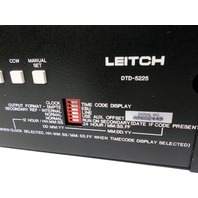 Leitch DTD-5225 RED DIGITAL LARGE LED Time Clock Rack Mount SMPTE/EBU ...