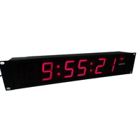 Leitch DTD-5225 RED DIGITAL LARGE LED Time Clock Rack Mount SMPTE/EBU