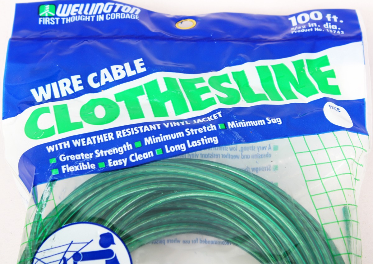 Wellington Weather Resistant Wire Cable Clothesline 5/32" x 100
