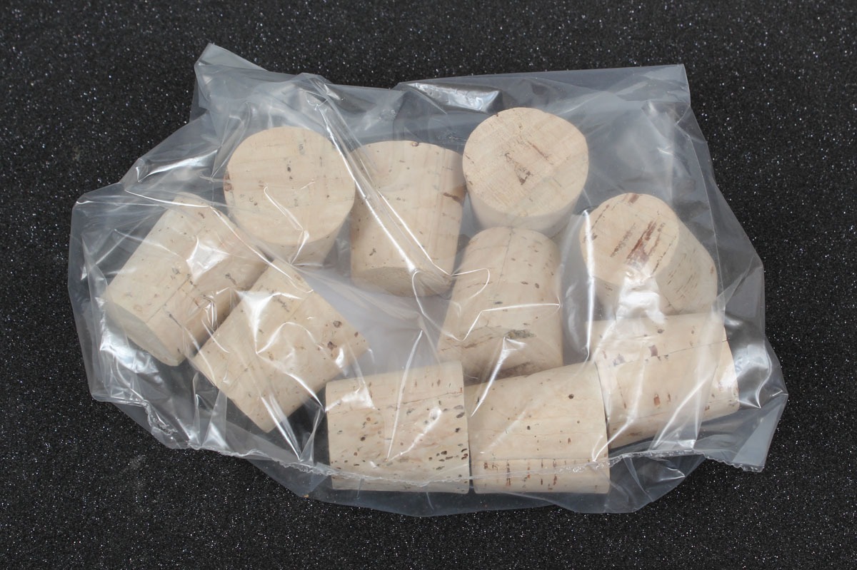 New Lot of 10 Size 17 Natural Cork Laboratory Stopper XXXX Grade, 36mm