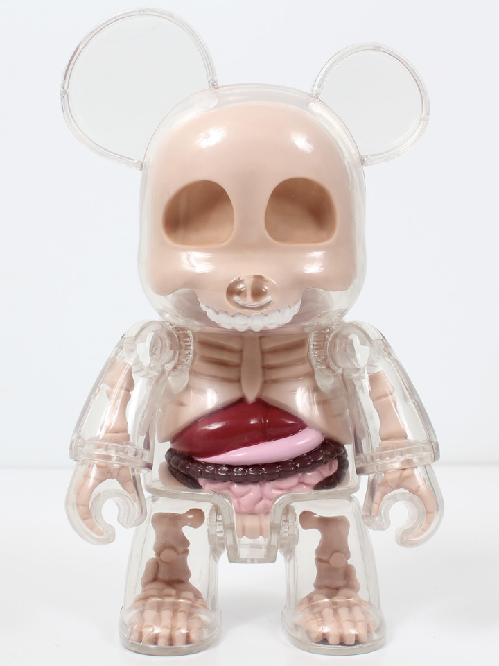Official Jason Freeny 7" Transparent Anatomy Visible Qee Bear Toy2R *Blem*