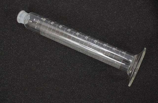 Kimble KIMAX Glass 500ml #20039 Metric Graduated Cylinder Hex Base #32 Joint Top