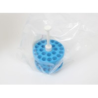 -NEW-  Two 24 Place Beckman Aerosolve Tube Racks, Blue, 12x110mm Tubes