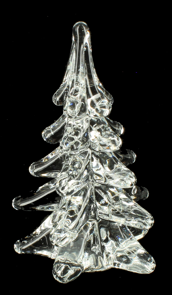 VINTAGE MURANO CLEAR SOLID ART GLASS CHRISTMAS TREE WINTER HOLIDAY DECORATION 5 VINTAGE MURANO CLEAR SOLID ART GLASS CHRISTMAS TREE WINTER HOLIDAY DECORATION 5