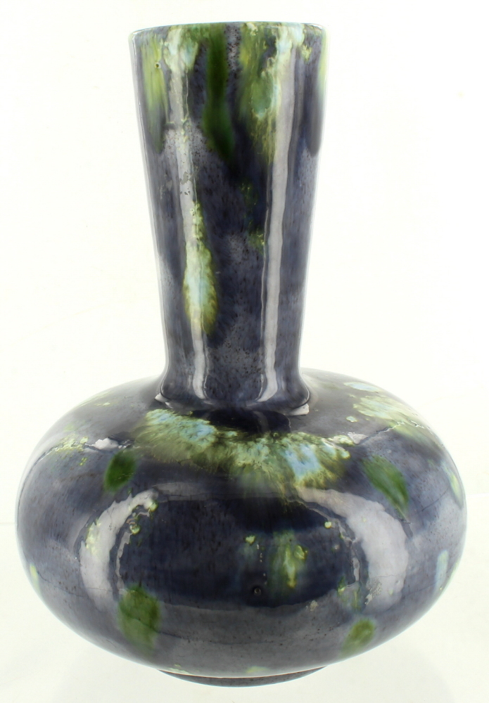 Vintage Mid Century Handcrafted Drip Glaze Vase Purple & Green Dunn’s
