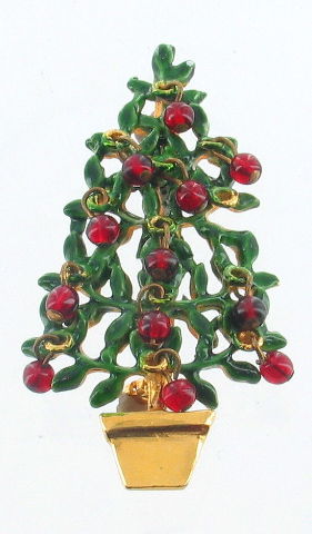 VINTAGE ORIGINAL BY ROBERT WIGGLE CHRISTMAS TREE PIN BROOCH ENAMEL BEADS VINTAGE ORIGINAL BY ROBERT WIGGLE CHRISTMAS TREE PIN BROOCH ENAMEL BEADS
