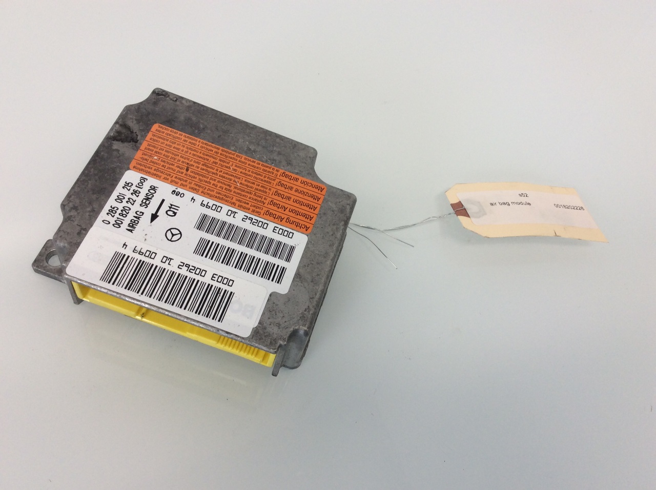 00 01 02 Mercedes S430 S500 air bag module computer 0018202226