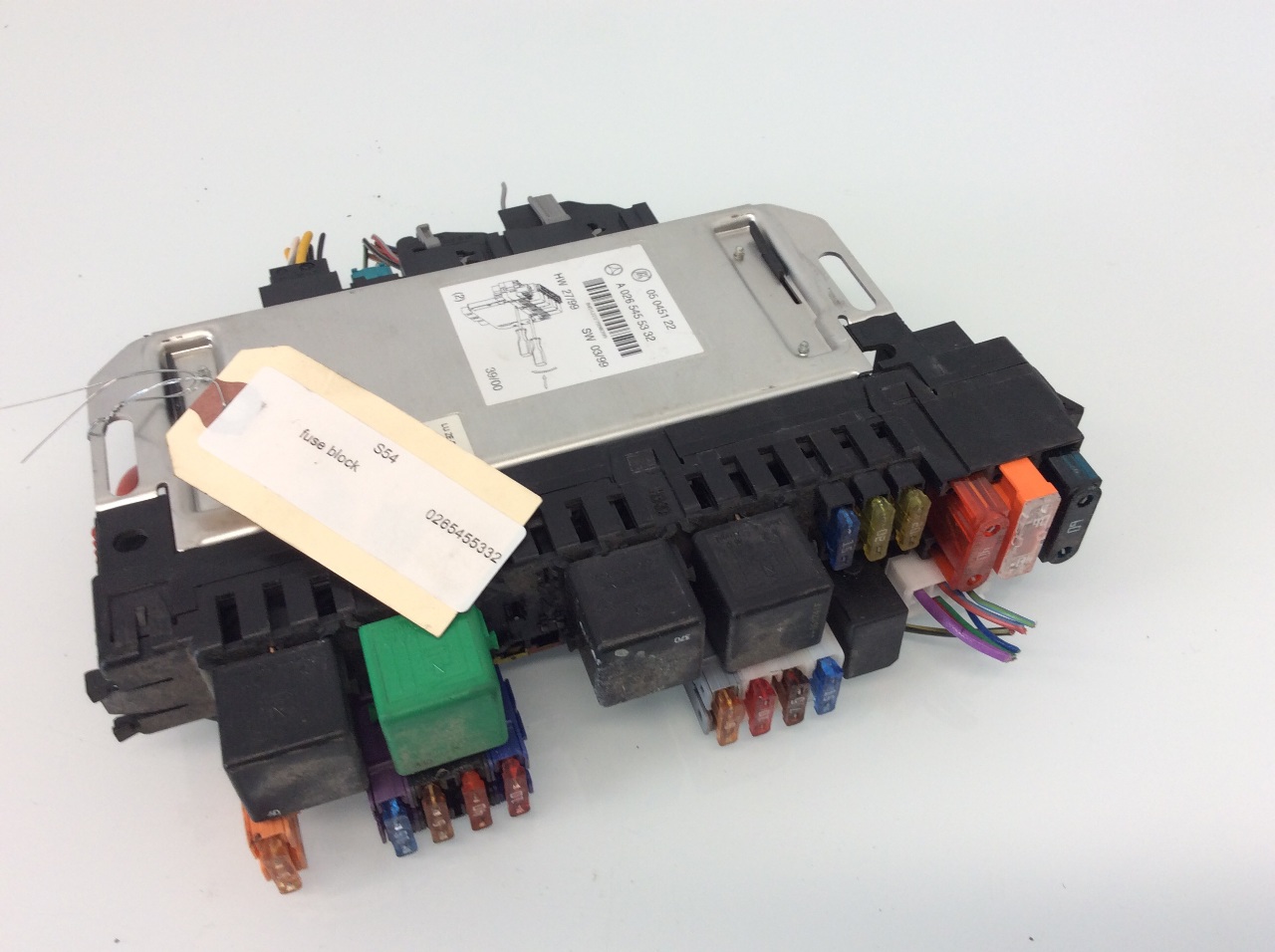 00 01 Mercedes S430 S500 underhood sam control fuse block relay box 0265455332