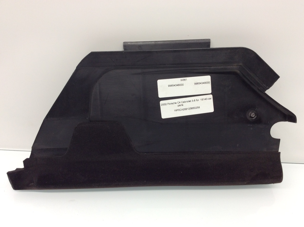 Porsche 911 996 Cabriolet right quarter window gasket driver seal OEM