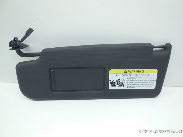 2007 2008 2009 2010 2011 Volkswagen Jetta Driver Left Sun Visor 1K0857551Q Grey OEM
