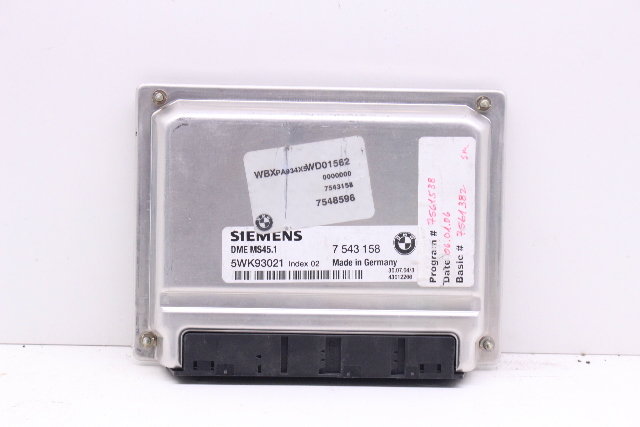 2005 BMW X3 3.0i DME ECU Engine Control Unit Computer 7548596 OEM