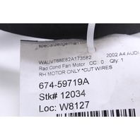 2002 2003 Audi A4 Quattro Wagon Avant Right Radiator Cooling Fan 8E0959455N OEM